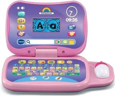 Zdjęcie produktu dla Komputer Edukacyjny VTECH Ordi Genius Pro Różowy, 3-7 Lat, Z Myszką, 20 Aktywności