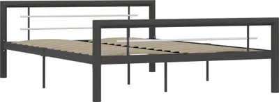 Immagine prodotto di Struttura letto in metallo grigio e bianco 140 × 200 cm