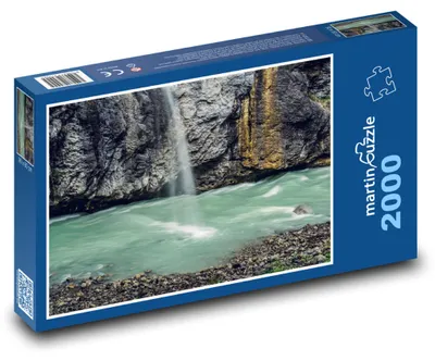 Obrázek produktu pro Puzzle 2000 Vodopád - skála, řeka - martinpuzzle