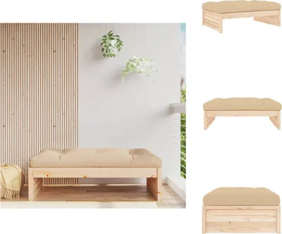 Produktbild von vidaXL Gartenhocker 120x80 cm Massivholz Kiefer - Gartensofaelemente
