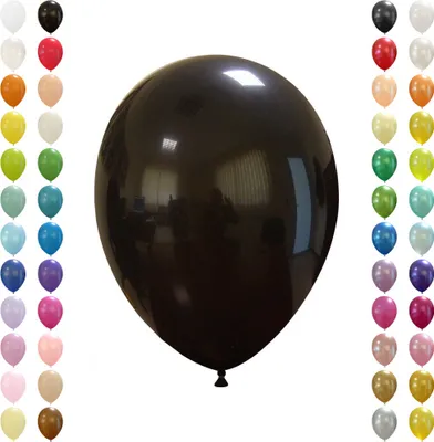 Produktbild von Luftballons ca. 27 cm Naturlatex Ballons, 100 Stück, Standard Schwarz