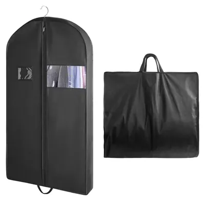 Produktbild von Kleidersack für Anzüge, faltbare Herren-Reisetasche, atmungsaktiver Kleidersack, Kleidersack für Mäntel, Hemden und Abendkleider, Aufbewahrungstasche mit Reißverschluss, Kleidersack 152 x 60 cm