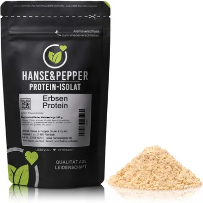 Produktbild von 1kg Erbsenprotein-Isolat - Veganes Proteinpulver