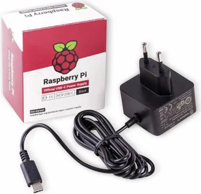 Produktbild von Raspberry PI USB-Netzteil schwarz USB-C 5.1V 3A 1.5M