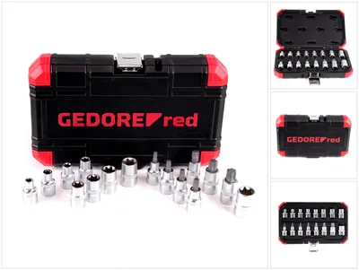 Produktbild von GEDORE red R68003016 Steckschlüssel-Satz 1/2" TX E10-24T30-70 16-teilig, 3300009