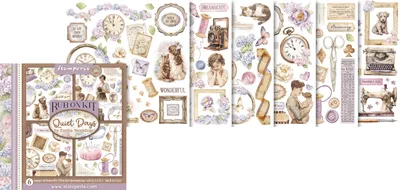 Produktbild von Stamperia Rub On Set Quiet Days 15.6x15.6 cm Scrapbooking Basteln Dekoration