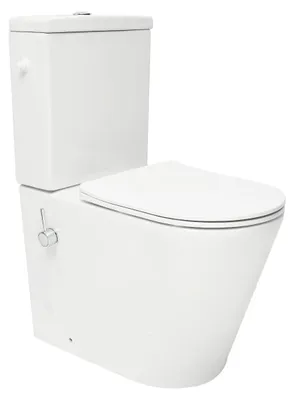 Produktbild von SAT Brevis Stand-Kombi-WC mit Bidetfunktion Warm- und Kaltwasser und SoftClose WC-Sitz, weiß