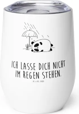 Produktbild von Mr. & Mrs. Panda Thermobecher Panda Freundschaft - Weiß - Geschenk, thermosbecher, Weintumbler, Thermo Becher, Reisebecher, kaffee tasse