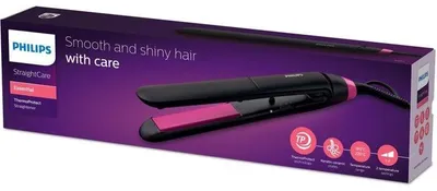Productafbeelding van Haarstyler PHILIPS Essential BHS375/00, keramische platen met keratine, 230°C, 3 temperatuurinstellingen, opwarmtijd 60 seconden