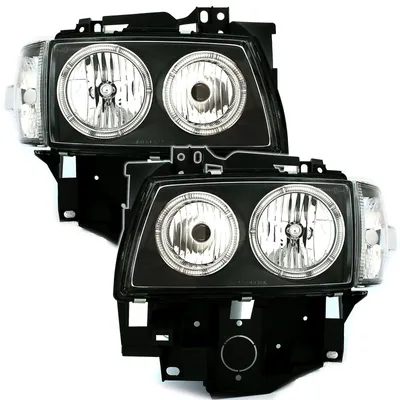 Für VW T4 IV ab 1996-2003 Angel Eyes Scheinwerfer Schwarz LINKS + RECHTS in der Farbe Schwarz von AD TUNING GmbH & Co. KG