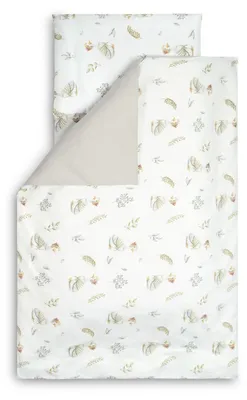 Sensillo Kinderbettwäsche mit Spannbettlaken, Gänschen, 100 x 135 cm