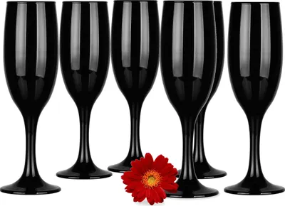 Produktbild von Glasmark KROSNO, 150ml, Set von 6, Champagnerglas, Sektglas, Prosseco, Spülmaschinenfest, einzigartige Form und Stil, Perfekt für zu Hause und Partys