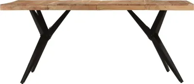 Zdjęcie produktu dla vidaXL Stół do jadalni czarny 180x90x77 cm lite drewno akacjowe