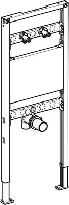 Produktbild von Geberit Duofix Ausgussbecken-Element für Wandarmatur, Bauhöhe 1300 mm