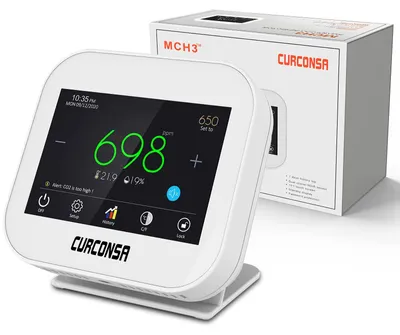 CO2-Messgerät mit NDIR-Sensor, 3,5" TFT-Touch, Temperatur & Luftfeuchtigkeit