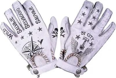 Imagen del producto de Guantes blancos "Second Skin Tattoo II" de la marca City, talla 2XL