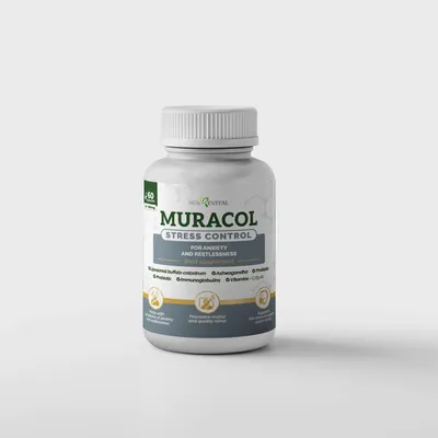 Obrázok produktu pre Muracol Stress Control – Ashwagandha, pasiflora a kolostrum – 60 kapsúl
