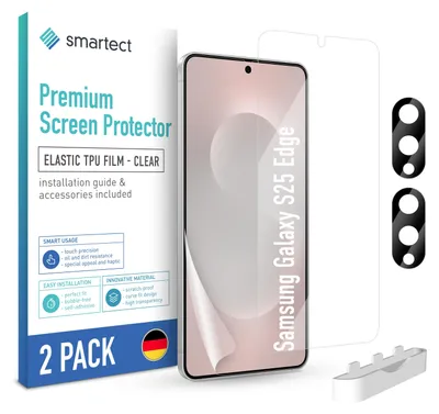 Produktbild von 2x TPU Schutzfolie Klar für Samsung Galaxy S25 Edge 2x Kameraschutz Panzerfolie