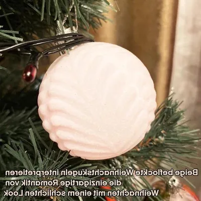 Set von 35 Stück, stoßfeste Ornamente für den Weihnachtsbaum, Festdekoration und Urlaub, 11 Stile in Beige