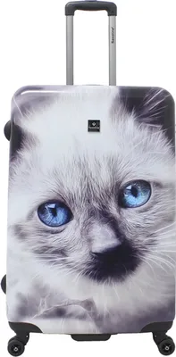 Produktbild von Saxoline Koffer White Cat mit niedlichem Katzenmotiv weiss-schwarz One Size