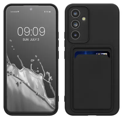 Produktbild von kwmobile Handyhülle für Samsung Galaxy A54 5G Hülle mit Kartenfach - TPU Case - Kabelloses Laden - Schutzhülle Cover in Schwarz