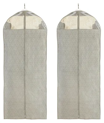 Produktbild von WENKO Kleidersack Balance Kleider Schutz Hülle 60X180 2er Set Kleiderhülle Grau