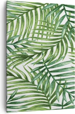 Produktbild von Bild auf Leinwand - Leinwandbild - Einteilig - Palme Blatt grün - 70x100cm - Wand Bild - Wanddeko - Wandbilder - Leinwanddruck - Wanddekoration - Leinwand bilder - Wandbild - PA70x100-3777