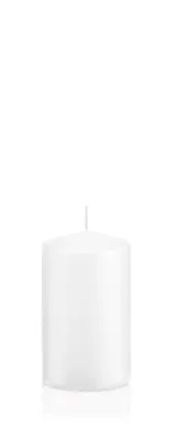 Produktbild von INNA-Glas Wachskerze Maeva, weiß, 10cm, Ø 6cm, 33h -  Germany - Stumpenkerze - Windlicht Kerze