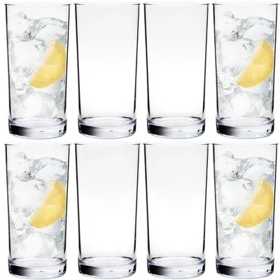 Zdjęcie produktu dla Solidchoice - Zestaw 8 wytrzymałych, plastikowych kubków do napojów, pojemność 500 ml