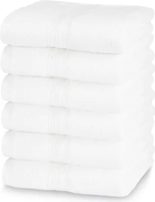 Produktbild von 6-tlg. Handtuch-Set aus Baumwolle, 50x100 cm, weiß