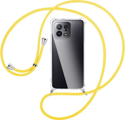 Produktbild von Handykette Backcover-Schutzhülle mit Band (Metall silberfarben) für Xiaomi 13 (6.28'') - gelb