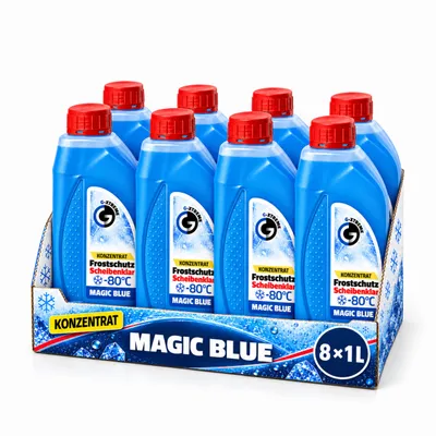 Produktbild von 8x G-XTREME Scheibenfrostschutz Konzentrat 1L bis -80°C Magic Blue Winter 8L
