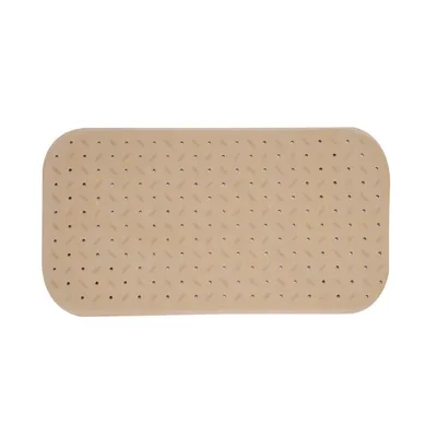 Image de MSV Premium Tapis de douche Tapis de bain Tapis de baignoire Tapis de baignoire antibactérien antidérapant avec ventouses - beige - odeur de rose - env. 36 x 76 cm - lavable à 60° degrés