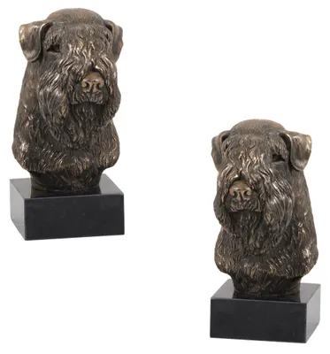 Produktbild von Art-Dog Büste Soft-coated Wheatan Terrier – Bronzepulver-Harz-Guss