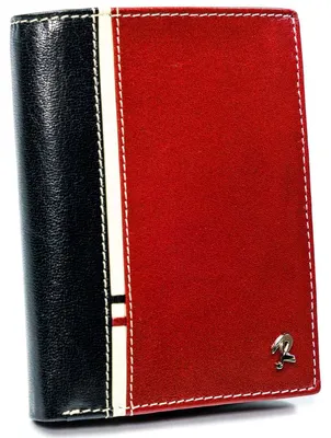 Obrázok produktu pre Rovicky Pánska kožená peňaženka zabezpečená technológiou RFID Putnok čierna, červená univerzálna
