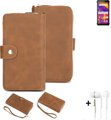 Produktbild von K-S-Trade 2in1 Handyhülle kompatibel mit Blackview BV6600 Pro + Kopfhörer Schutzhülle & Portemonnee Schutzhülle Tasche Handytasche Case Etui