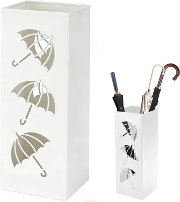 Produktbild von 42 x 16 x 16 cm Regenschirmständer für den Eingangsbereich, Metall, hohles Design, Gehstockhalter für Eingangsbereich, Zuhause, Büro