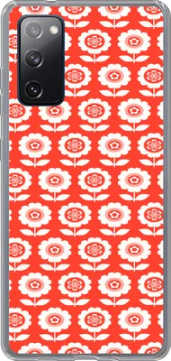 Produktbild von MuchoWow® Handyhülle Schutzhülle Hülle für Telefoonhoesje Samsung Galaxy S20 FE Blumen - Muster - Rot Silikon Softcase Handy Hülle - Abdeckung