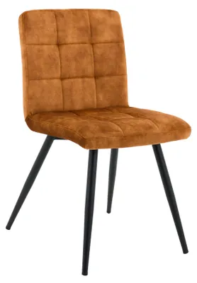 Produktbild von LC Home Esszimmerstuhl »Barnet« Samt Senfgelb 47x58,5x82,5cm Polsterstuhl