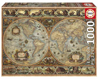 Zdjęcie produktu dla Puzzle Historyczna mapa świata 1000 elementów