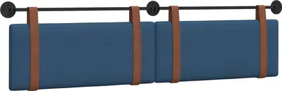 Image de vidaXL Tête de lit suspendue BleuPolyuréthanestyle antique