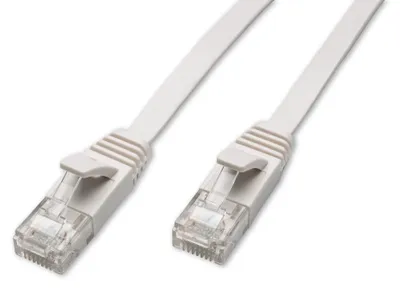 Productafbeelding van Netwerkkabel, CAT 6a, kabel voor netwerk, LAN en Ethernet, 0,5 meter, wit