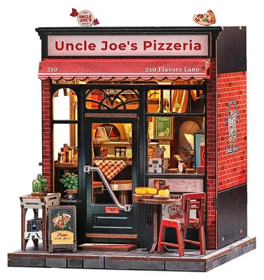Produktbild von Baukasten Cutebee Uncle Joe's Pizzeria CWGC210 Holz 16 x 16 x 20 cm