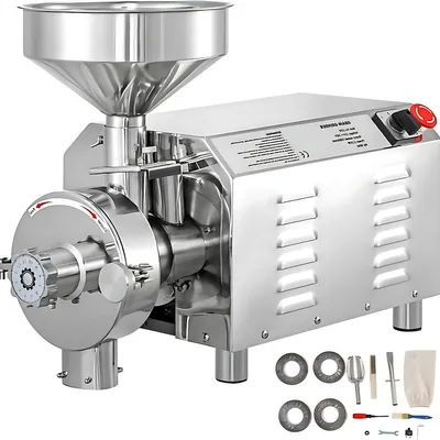 Produktbild von Professionelle Graanmühle – 2200W – Edelstahl – Kräuter- und Gewürzmühle – Hohe Kapazität 50kg