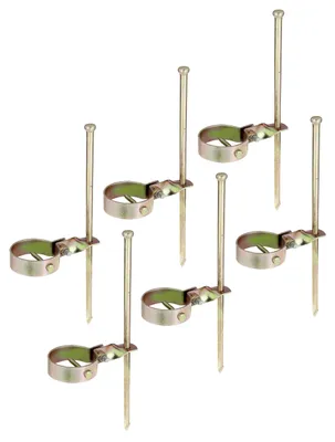 Obrázek produktu pro Alberts 842994 Kotva pro houpačky, pro upevnění do podlahy, žlutě pozinkovaná, délka 390 mm, průměr objímky 80 mm, sada 6 ks