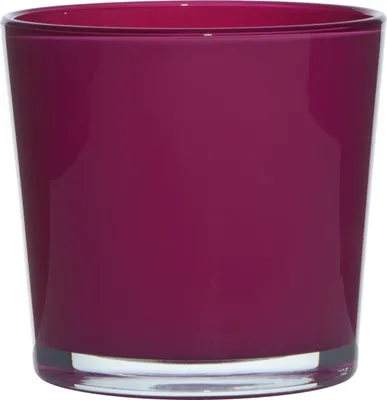 Produktbild von INNA-Glas Glasübertopf Alena, Magenta, 16 cm, Ø 17 cm - Deko Übertopf