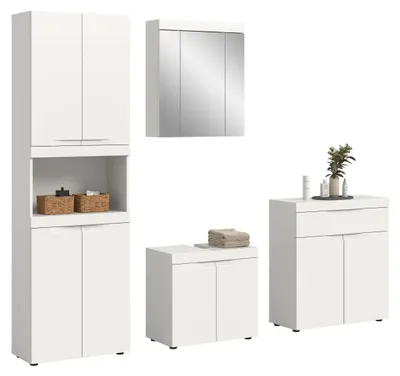 Productafbeelding van Viana badkamerset (B/H/D: 210x194x50 cm) in mat wit en wit