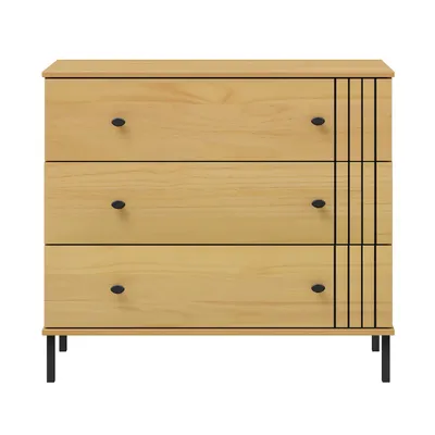 Produktbild von Woodroom Sideboard Kiefer massiv eichefarbig lackiert 90x80x40 cm