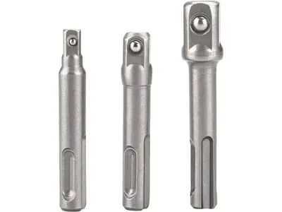 Obrázek produktu pro Adaptéry sada Extol Premium (8819695) 3ks z SDS PLUS na čtyřhran, 1/4"-3/8"-1/2", CrV