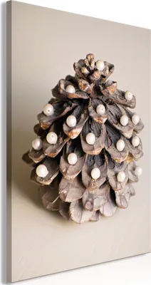 Produktbild von Vlies Leinwandbild - Christmas Decoration (1 Part) Vertical 20x30 cm Blätter b-B-0662-b-a